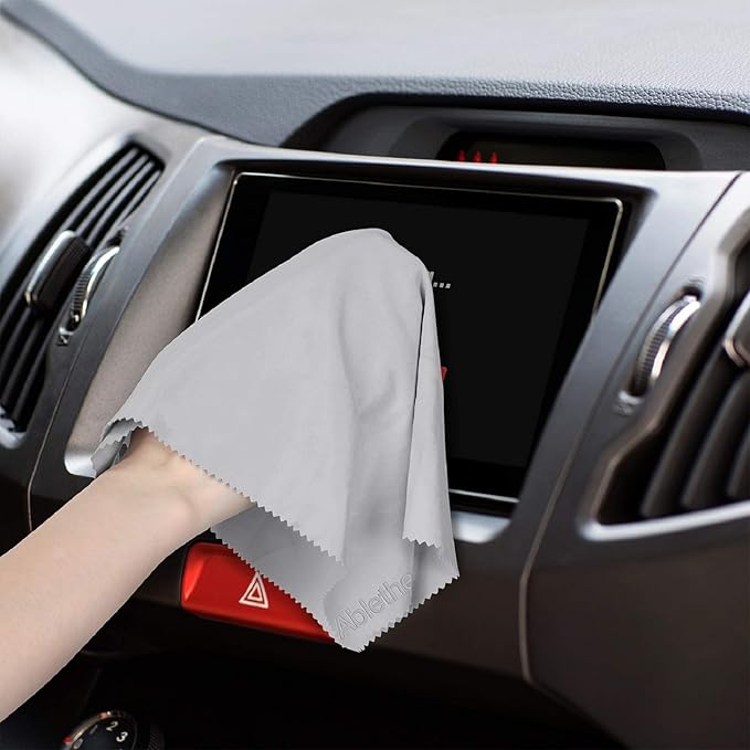 10 Pack Microfiber Cleaning Cloth for Glasses Large, Eye Glass Clean Cloths for Cleaning Lenses, Glasses, Screens, Cameras, Cell Phone, Eyeglasses, LCD TV Screens, Tablets …