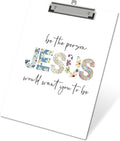 APIILVPQ Bible Clipboard，Jesus Clipboards with Low Profile Clip for Office School Use, Floral Wooden Clip Boards for Nurses Teachers Students - B10