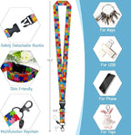 ID Badge Holder with Breakaway Lanyard, Lanyards for ID Badges Name Tags ID Card Holder, Cute Badge Reel Badge Clip Retractable, Autism Awareness Gifts