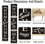 Farmhouse Wooden Welcome Sign Stand for Front Door, 47" Rustic Large Home Sweet Home Welcome Sign for front porch, Vertical Tall Xmas Gift Porch Leaner Decor for Outdoor Garden Patio