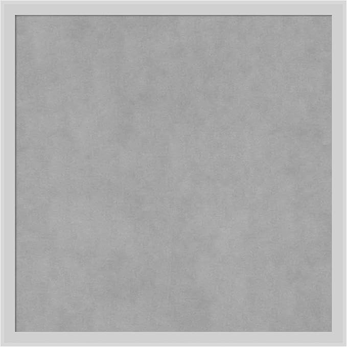 Amanti Art Silver Framed Magnetic Board 21x21 Medium Vision Board for use with Magnets, 100% Metal Sheet to Display Items as Office Decor or for Home Organization in mudroom, Kitchen or Kids Room