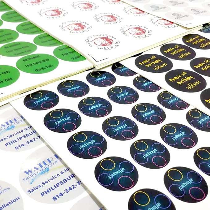 Custom 100-500 Stickers with Logo & Text, Business & Thank You Labels (5x4 Inch, Fancy Frame)