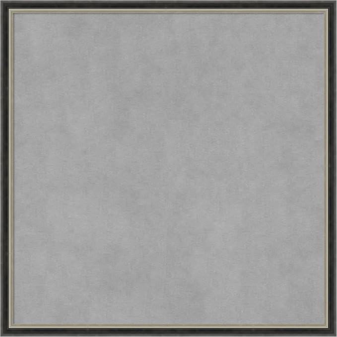Amanti Art Black Framed Magnetic Board 21x21 Medium Vision Board for use with Magnets, 100% Metal Sheet to Display Items as Office Decor or for Home Organization in mudroom, Kitchen or Kids Room