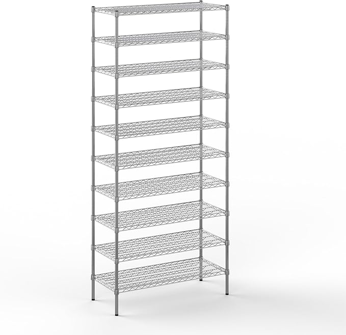 Regal Altair 18" Deep x 42" Wide x 96" Height Wire Shelving Kit | 10-Tier | NSF Commercial Storage Rack Unit