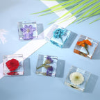 10Pcs Pressed Flower Paper Weights, Real Flower Resin Crafts, Pattern Weights,Paper Weights Decorative,Pressed Flower Ornament,Paper Weights for Office Desk,Specimen Collection for Science Educational
