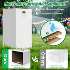 CINNIE&JHIN 30 Gallon Corrugated Cardboard Disposable Trash Cans with Built-in Handles, Heavy Duty 8 Pack Extra Large Portable Trash Can, Waterproof Layer Reusable Garbage Can, Recycling Bins