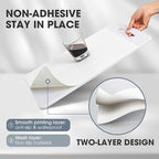 ALIUNI Drawer and Shelf Liner, Non-Slip Kitchen Cabinet Liners Non-Adhesive Thick Strong Grip Waterproof Washable Mats Protect Dresser Shelves Cupboard Bathroom Cabinets, White, 18 in X 30 FT