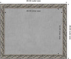 Amanti Art Silver Framed Magnetic Board 38x46 X-Large Vision Board for use with Magnets, 100% Metal Sheet to Display Items as Office Decor or for Home Organization in mudroom, Kitchen or Kids Room
