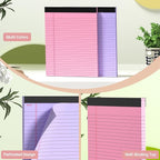 Roneky Legal Pads 8.5 x 11 Colored Note Pads, 2 Pack Notepads 8.5 x 11 Lined Paper, Colored Notebook Paper Writing Pads 30 Sheets per Colored Paper Pads for Purple Legal Pads Home Office School