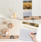 2026 Wall Calendar, Large Monthly Wall Calendar Dogs, Jan 2026 - Dec 2026, 12" x 24" (Opened), Hanging Planning Calendars for Family Home Office Supplies