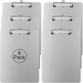 ZCZN Metal Clipboards, 6 Pack Heavy Duty Aluminum Clipboards 12 x 9 Inches, A4 Letter Sizer Document Holder with Low Profile Clip, Suitable for School, Office, Jobsite or Medical Staff, Silver