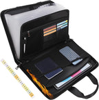 Fireproof Accordion File with Handle, Expandable File Folder Organizer, 13 Pockets Important Document Organizer with Lables & Zipper, Portable Paper File Organizer for Letter A4 Files
