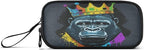 BOENLE Gorilla with Crown Pencil Case Box Boys Girls Large Pencil Pouch with Zipper Compartments Big Capacity Stationery Pen Bag Organizer for Kids Teens Adults School