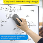 maxtek Dry Erase Eraser, Magnetic White Board Erasers - 2 Pack, Glass Whiteboard Eraser for Office and School Supplies (Gray)