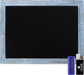 HBCY Creations 18" x 24" Rustic Blue Solid Wood Frame Wall Chalkboard, Magnetic Surface, Home Décor, Restaurant & Café Menus, Blackboard, Includes Chalk, Eraser & Hanging Hardware