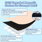 Magnetic Arch Wall Decal for Kids 39.3x17.5 Inch Magnetic Chalkboard Contact Paper for Wall Peel and Stick Self Adhesive Magnet Board Sticker Roll with 36 Letters for Playroom Classroom（Milk Tea）