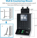 NGTeco APP Time Clock, Fingerprint & PIN Times Clock for Small Business, Biometric Clocks in Machine for Employees with iOS/Android App, No Monthly Fee, 2.4GHz WiFi, Black