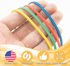 Bilinny Large Rubber Bands Heavy Duty, 1/2 LB, 7x1/8 inches, Made in USA, Home & Office Rubber Bands 4 Assorted Colors (120 Count)