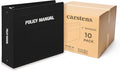 Carstens 4-Inch Heavy Duty Round Ring Binder for Policy Manuals – Side Opening, Black, Case of 10, Durable Plastic, No Pockets, Holds 600 Sheets, Made in USA (1873-3RCS)