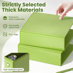 SUNEE 3 Ring Binder 3 Inch 1 Pack, Clear View Binder Three Ring PVC-Free (Fit 8.5x11 Inches) for School or Office Supplies, Tender Green