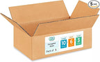 Medium Moving & Shipping Boxes 10 x 6 x 3 inches (10-Pack) - Extra Strength 200 lb vs Regular - Corrugated Cardboard Boxes for USPS/UPS/FEDEX - Packaging Box - Shipping Box by IDL Packaging