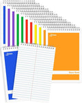 Dynta Steno Pads Spiral 6x9 12 Pack Gregg Rule Notebooks 6 Assorted Covers 60 Sheets White Paper, Writing Note Pads for Note-taking in School Office Home College University Work Travel