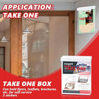9.1" x 11.6" Outdoor Take One Brochure Holder Waterproof Wall Mount Literature Permit Box with Lid Screws Clear Acrylic Document Holder Fits Letter Size A4 Flyers Booklets Pamphlets (TAKE ONE WHITE)