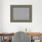 Amanti Art Grey Framed Magnetic Board 25x31 Medium Vision Board for use with Magnets, 100% Metal Sheet to Display Items as Office Decor or for Home Organization in mudroom, Kitchen or Kids Room