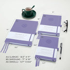 Smart Planner Pro – Large 11 x 8.5 inches (A4) – Undated Agenda Daily Planner – Tested & Proven to Achieve Goals & Increase Productivity, Time Management & Happiness with Weekly, Monthly, Gratitude Sections, Back Pocket (Lavender)