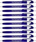 SyPen Personalized Pens With your Custom Logo or Text-1000 Pack Bulk-for Businesses, Parties, and Events, Custom Printed Slim Ballpoint Click Pens, Blue Barrel Colors, Black Ink