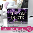 Custom Acrylic Sign Personalized, Custom Desk Name Plate, 18 Styles, (5"x7"), With Gift Box, USA Made by Acryluxe. (Blossom)