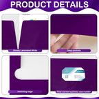 Yeaqee 200 Pack 2 Pockets Glossy Laminated Paper Folder First Day of School Presentation Folder Letter Size Two Pocket File Portfolio Holder Back to School Items Bulk for Teacher Office (Purple)