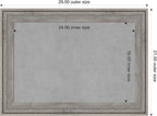Amanti Art Grey Framed Magnetic Board 21x29 Medium Vision Board for use with Magnets, 100% Metal Sheet to Display Items as Office Decor or for Home Organization in mudroom, Kitchen or Kids Room