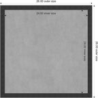 Amanti Art Black Framed Magnetic Board 26x26 Medium Vision Board for use with Magnets, 100% Metal Sheet to Display Items as Office Decor or for Home Organization in mudroom, Kitchen or Kids Room