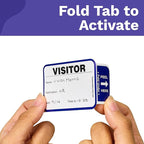 Threshold Tab Expiring Visitor Badge Sign-in Book (200 Badges) | Name Tag Stickers | Hospital, Office & Secretary Supplies | School Hall Passes | Visiting Tag for Hospital | Expiring Visitor Badges