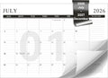 Yoment Desk Calendar Refill 2026-2027, July 2026-Dec 2027, Large 10"x16" Monthly Planner with to-do Lists 18 Months Calendar for Office School Home, Black