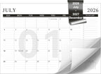 Yoment Desk Calendar Refill 2026-2027, July 2026-Dec 2027, Large 10"x16" Monthly Planner with to-do Lists 18 Months Calendar for Office School Home, Black