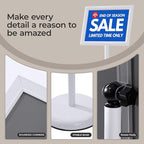 YIYO sign stand，floor sign holder poster stand heavy duty pedestal signage stand for display (WHITE, 8.5*11)