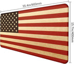 American Flag Extended Mouse Pad, Large Gaming Mouse Pad XXL Laptop Mouse Keyboard Pad 35.4 x 15.7-Inch Office Desk Decoration