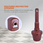 OranclUS Weatherproof Outdoor Standing Disposal Bin with Lid – Durable All-Weather Waste Receptacle for Yard, Porch, Deck, Terrace, Entrance (Coffee, 42in-2Pack)