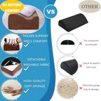 COMFelicify Foot Rest for Under Desk at Work, Ergonomic Under Desk Footrest with Washable Cover, Memory Foam Foot Stool for Office Chair & Gaming Chair, Back & Hip Pain Relief, Brown