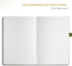 VIVID SCRIBBLES Dotted Journal Notebooks: Bullet Dotted Journal with 200 Numbered Dot Grid Pages, 160gsm Thick White Bleedproof Paper and 3 Sheets of Journal Stickers for Creatives