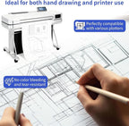 Wide Format Paper 24 In x 150 Ft, 2 Rolls Plotter Paper on 2" Core, CAD Bond Rolls for CAD Printing on Wide Format Ink Jet Printers,Choice for Engineering Plans, Architectural Designs and GIS Maps