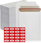 280 Pack 6x8 inches Rigid Mailers – Self-Seal White Cardboard Envelopes – Heavy-Duty Mailing Supplies for Documents, Photos, Magazines, and Literature