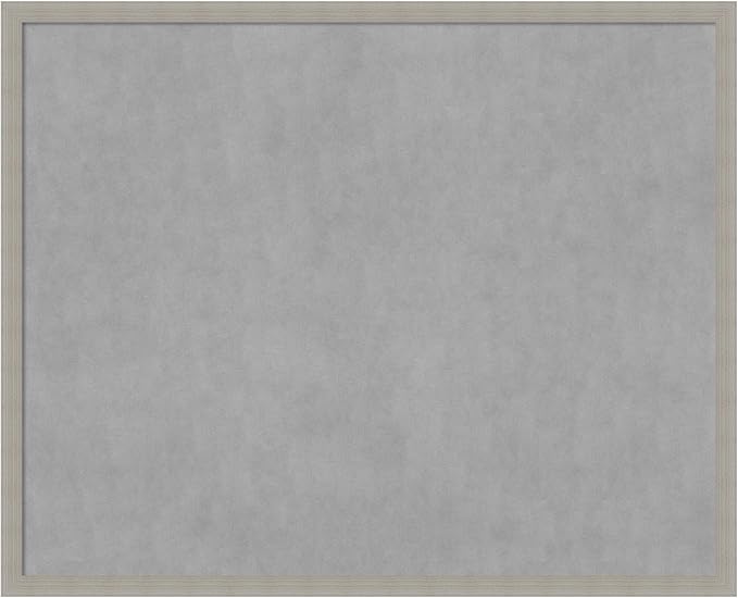 Amanti Art Grey Framed Magnetic Board 34x42 X-Large Vision Board for use with Magnets, 100% Metal Sheet to Display Items as Office Decor or for Home Organization in mudroom, Kitchen or Kids Room