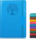 Biuwory Lined Journal Notebook for Women Men,256 Pages A5 Hardcover Leather Journals for Writing,Travel,Business,Work & School,College Ruled Notebooks for Note Taking,Diary Notepad 5.7"×8.3" blue