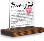 Pharmacy Tech Gifts, Thank You Appreciation Gifts for Pharmacy Technicians Week Graduation Birthday Christmas Rx Support Staff Office Desk Decor Decorative Signs Plaque PA009