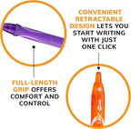 BIC Gelocity Quick Dry Assorted Colors Gel Pens, Medium Point (0.7mm), 3-Count Pack, Retractable Gel Pens With Comfortable Full Grip