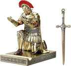 HDMbigmi Centurion Cloak Warrior Knight Pen Holder Mobile Phone Stand Desk Organizers and Accessories as Gift for Office and Home (Bronze)