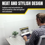 OBEX Frosted Acrylic Desk Mounted Privacy Panel, 24" x 30", Frosted
